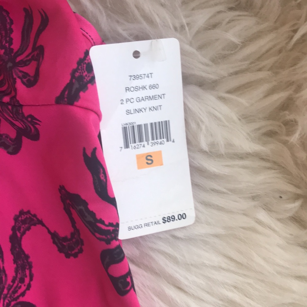 NWT Betsey Johnson 2 pc set slinky ribbon bows pajamas small - Picture 5 of 6